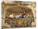 Carlo Alberto giving the sword to Vittorio Emanuele II, detail by Cesare Mariani
