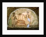 The Samaritan woman at the well, Catacombs of Via Latina, Rome by Roman Roman