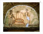 The Samaritan woman at the well, Catacombs of Via Latina, Rome by Roman Roman
