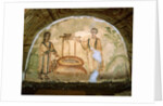 The Samaritan woman at the well, Catacombs of Via Latina, Rome by Roman Roman