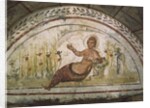 Wall painting from the Catacombs of Via Latina, Rome by Roman Roman