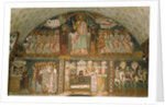 Christ enthroned between the Virgin, John the Baptist, the Apostles and two Angels by School Italian