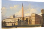Piazza del Quirinale, 1847 by Ippolito Caffi