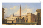 Piazza del Quirinale, 1847 by Ippolito Caffi