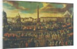The Entry of an ambassador to Rome, Pizza del Popolo by Italian School