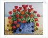 Getting There, 2011 flowers; tulips; still life; window box; toad; frog; butterflies; by Pat Scott