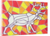 Reindeer on Stained Glass by Pat Scott