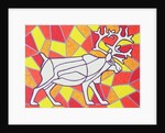 Reindeer on Stained Glass by Pat Scott