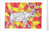 Reindeer on Stained Glass by Pat Scott