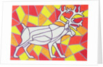 Reindeer on Stained Glass by Pat Scott