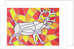 Reindeer on Stained Glass by Pat Scott