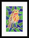 Robin on Stained Glass by Pat Scott
