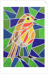 Robin on Stained Glass by Pat Scott
