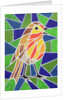 Robin on Stained Glass by Pat Scott