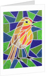 Robin on Stained Glass by Pat Scott