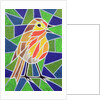 Robin on Stained Glass by Pat Scott