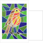 Robin on Stained Glass by Pat Scott