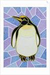 Penguin on Stained Glass by Pat Scott