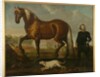 A Bay Horse with View of Welbeck Abbey – West Front, c.1630 by English School