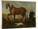 A Bay Horse with View of Welbeck Abbey – West Front, c.1630 by English School