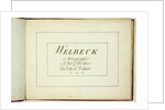 Red Book: Welbeck, 1793 by Humphry Repton