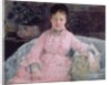 Portrait of a Woman in a pink dress by Berthe Morisot
