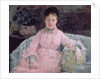 Portrait of a Woman in a pink dress by Berthe Morisot