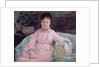 Portrait of a Woman in a pink dress by Berthe Morisot