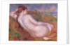 Reclining nude in a landscape by Pierre Auguste Renoir