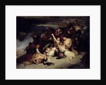 The despairing women of Rumili, seeing their husbands defeated by the troops of Ali Pasha, the Lion of Janina, throw themselves from the rocks in 1803 by Ary Scheffer