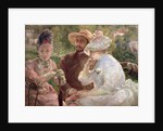 On the terrace at Sevres, 1880 by Marie Bracquemond