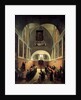 The initiation of a young novice from Albano in the choir of the convent of St. Clare in Rome by Francois-Marius Granet