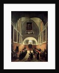 The initiation of a young novice from Albano in the choir of the convent of St. Clare in Rome by Francois-Marius Granet
