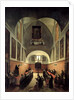 The initiation of a young novice from Albano in the choir of the convent of St. Clare in Rome by Francois-Marius Granet