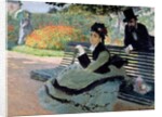 Camille Monet on a Garden Bench, 1873 by Claude Monet