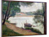 River Landscape with a boat by Georges Pierre Seurat