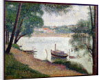 River Landscape with a boat by Georges Pierre Seurat