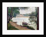 River Landscape with a boat by Georges Pierre Seurat