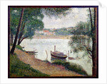 River Landscape with a boat by Georges Pierre Seurat