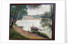 River Landscape with a boat by Georges Pierre Seurat