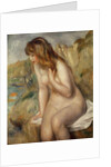 Bather seated on a rock, 1892 by Pierre Auguste Renoir