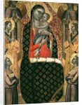 Madonna and child enthroned with six angels by Allegretto Nuzi