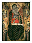 Madonna and child enthroned with six angels by Allegretto Nuzi