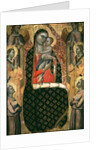 Madonna and child enthroned with six angels by Allegretto Nuzi