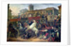 Scene of an unmounted horse race in Rome by Antoine Charles Horace Vernet