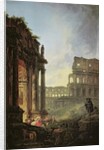 Italian landscape by Hubert Robert