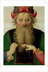 The Marriage of the Virgin, detail of the high priest, 1500-04 by Pietro Perugino