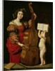 St. Cecilia with an angel holding a musical score, c.1620 by Domenichino