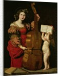 St. Cecilia with an angel holding a musical score, c.1620 by Domenichino