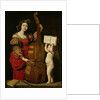 St. Cecilia with an angel holding a musical score, c.1620 by Domenichino